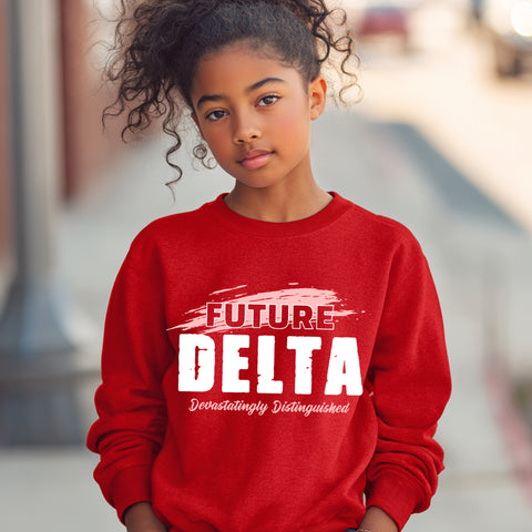 Future Delta NextGen (Red Youth Sweatshirt/Hoodie) - Delta Sigma Theta