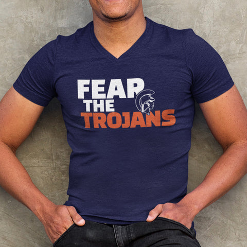 Fear The Trojans - Virginia State University (Men's V-Neck)