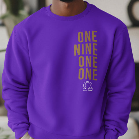 One Nine One One (Men's Sweatshirt) Omega Psi Phi