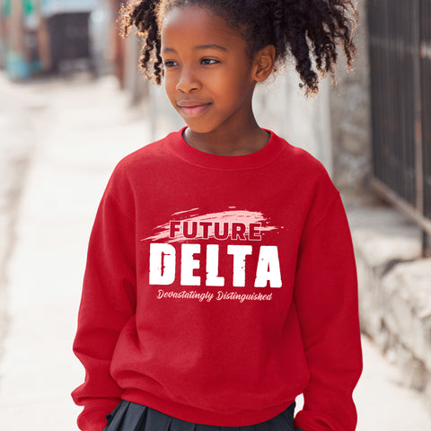Future Delta NextGen (Red Youth Sweatshirt/Hoodie) - Delta Sigma Theta