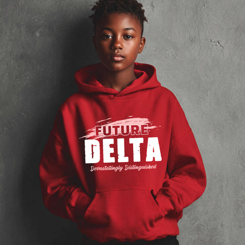 Future Delta NextGen (Red Youth Sweatshirt/Hoodie) - Delta Sigma Theta