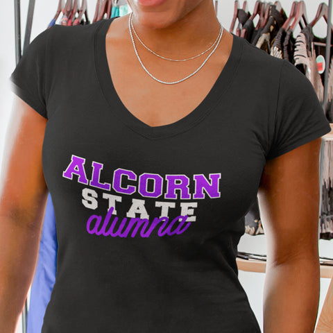 Alcorn State Alumna (Women's V-Neck)