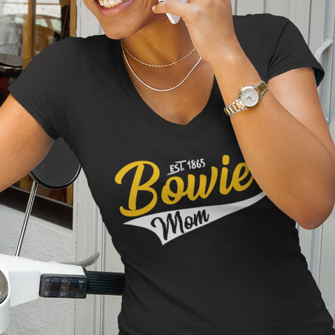 Bowie Mom 1865 - Bowie University (Women's V-Neck)