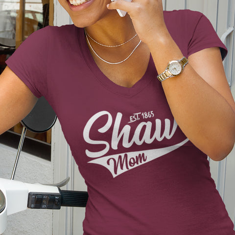 Shaw Mom 1865 - Shaw University (Women's V-Neck)