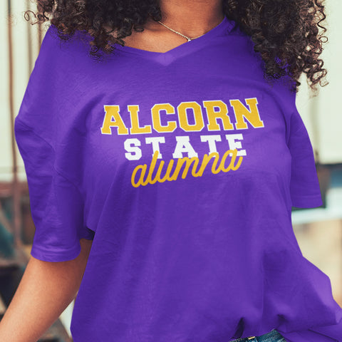 Alcorn State Alumna (Women's V-Neck)