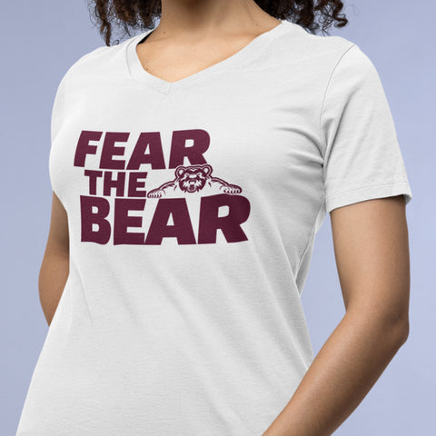 Fear The Bear - Shaw University (Women's V-Neck)