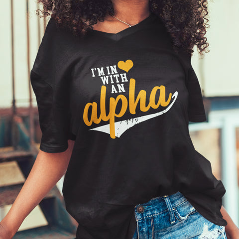 In Love With An Alpha (Women's V-Neck)