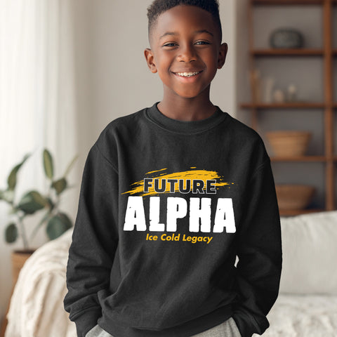 Future Alpha NextGen (Youth Sweatshirt/Hoodie - Yellow Gold) - Alpha Phi Alpha