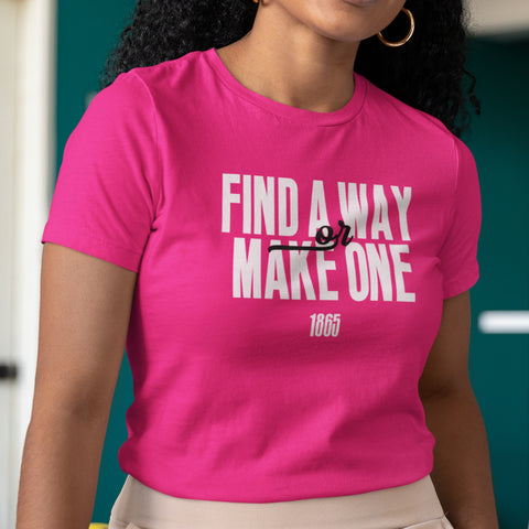Find A Way Or Make One - PINK Edition - Clark Atlanta (Women's Short Sleeve)