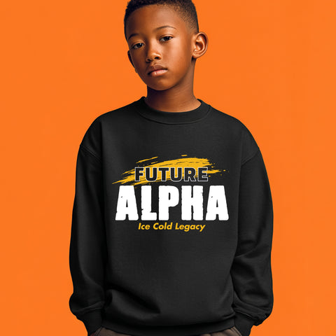 Future Alpha NextGen (Youth Sweatshirt/Hoodie - Yellow Gold) - Alpha Phi Alpha