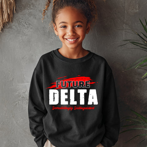 Future Delta NextGen (Black Youth Sweatshirt/Hoodie) - Delta Sigma Theta