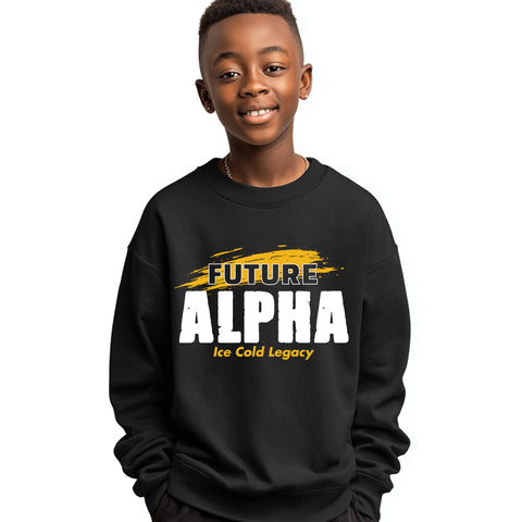 Future Alpha NextGen (Youth Sweatshirt/Hoodie - Yellow Gold) - Alpha Phi Alpha