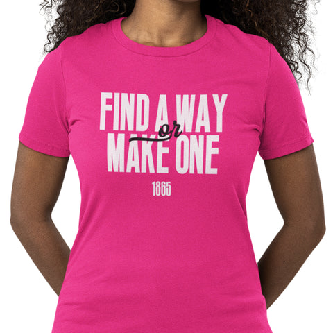 Find A Way Or Make One - PINK Edition - Clark Atlanta (Women's Short Sleeve)