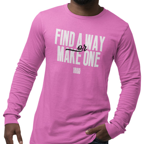 Find A Way Or Make One - PINK Edition - Clark Atlanta (Men's Long Sleeve)