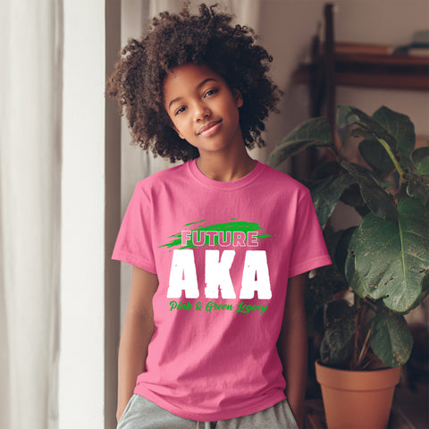 Future AKA NextGen (Pink Youth T-Shirt) Alpha Kappa Alpha