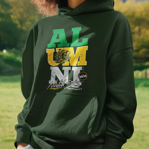 Norfolk State University Alumni Signature Series - Vintage/Grunge Style (Unisex Hoodie)