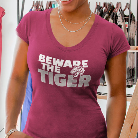 Beware The Tiger - Texas Southern (Women's V-Neck)
