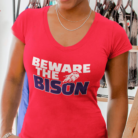 Beware The Bison - Howard University (Women's V-Neck)