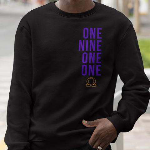 One Nine One One (Men's Sweatshirt) Omega Psi Phi