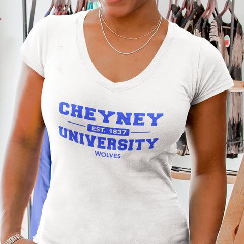 Cheyney University Wolves (Women's V-Neck)