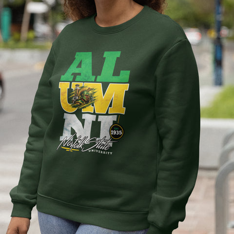 Norfolk State University Alumni Signature Series - Vintage/Grunge Style (Unisex Sweatshirt)