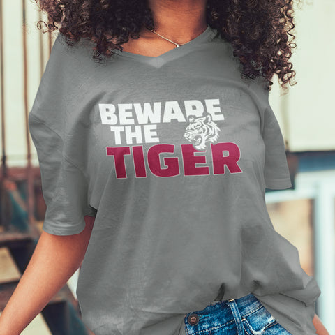 Beware The Tiger - Texas Southern (Women's V-Neck)