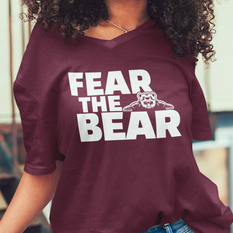 Fear The Bear - Shaw University (Women's V-Neck)