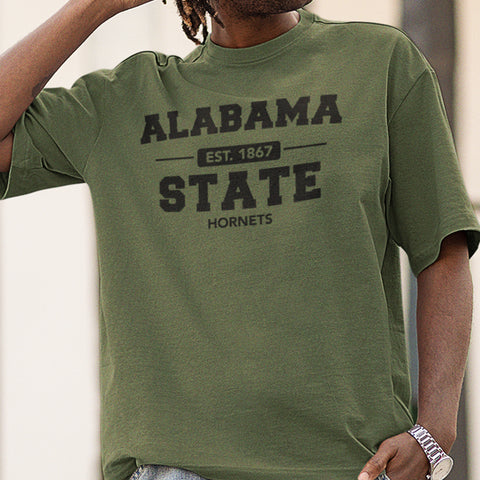 Alabama State Hornets Fatigue Green (Men's Short Sleeve)