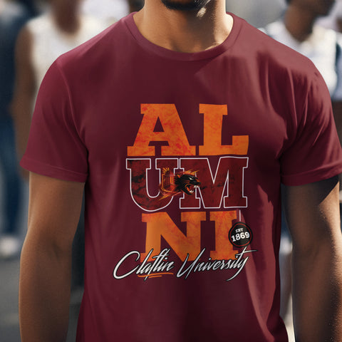 Claflin University Alumni Signature Series - Vintage/Grunge Style (Men's Short Sleeve)