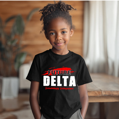 Future Delta NextGen (Black Youth T-Shirt) - Delta Sigma Theta