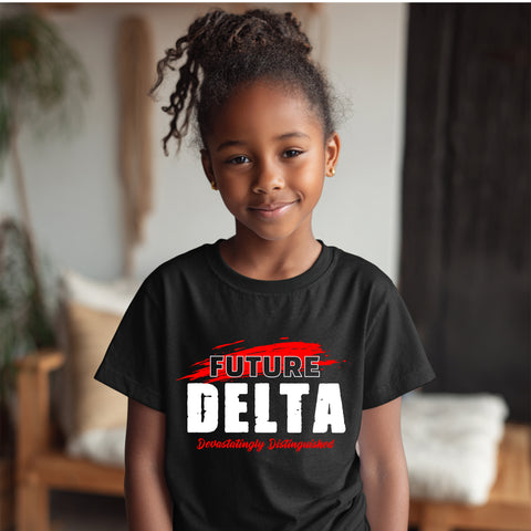 Future Delta NextGen (Black Youth T-Shirt) - Delta Sigma Theta