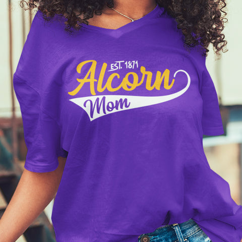 Alcorn Mom 1871 - Alcorn State (Women's V-Neck)