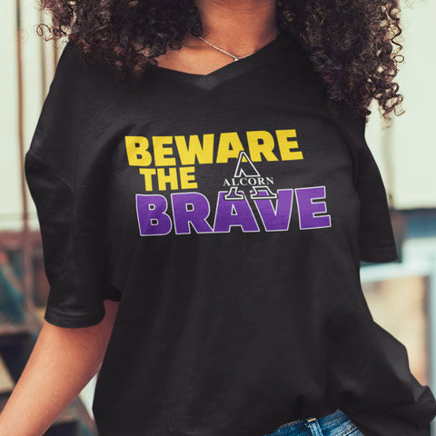 Beware The Brave - Alcorn State University (Women's V-Neck)