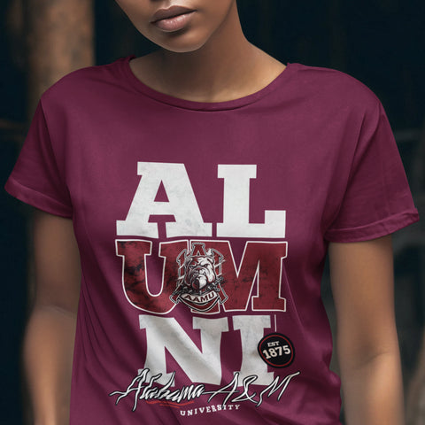 Alabama A&M Alumni Signature Series - Vintage/Grunge Style (Women's Short Sleeve)