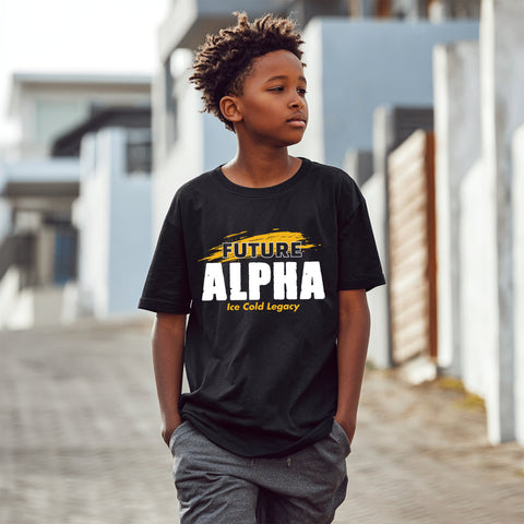 Future Alpha NextGen (Youth T-Shirt - Yellow Gold) - Alpha Phi Alpha