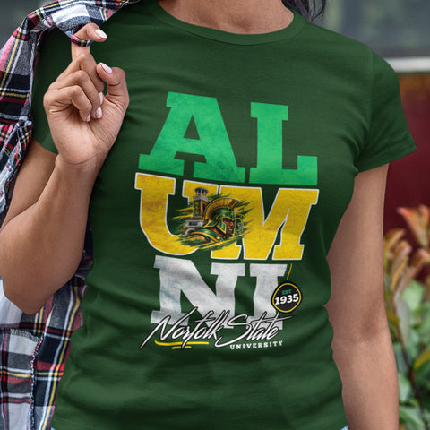 Norfolk State University Alumni Signature Series - Vintage/Grunge Style (Women's Short Sleeve)