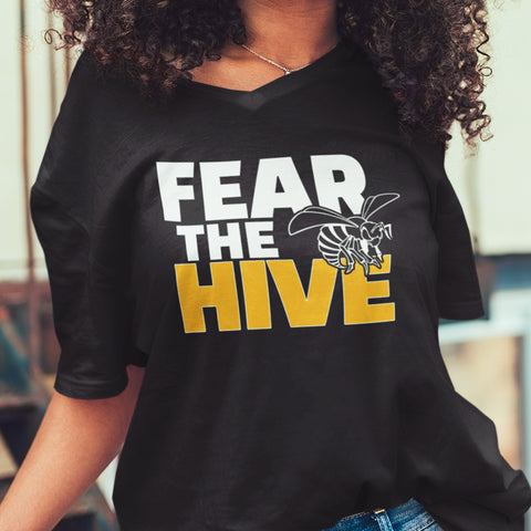 Fear The Hive - Alabama State University (Women's V-Neck)