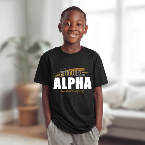 Future Alpha NextGen (Youth T-Shirt - Old Gold) - Alpha Phi Alpha