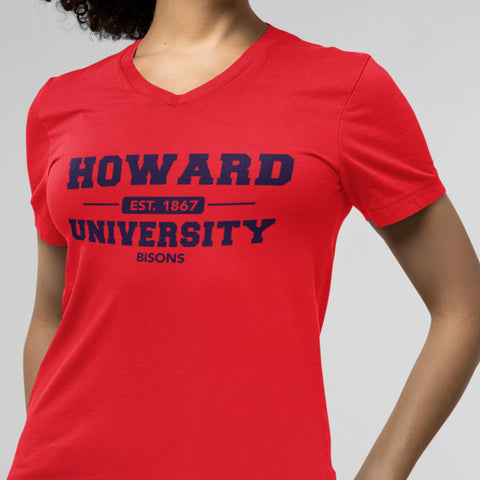 Howard University Bison (Women's V-Neck)