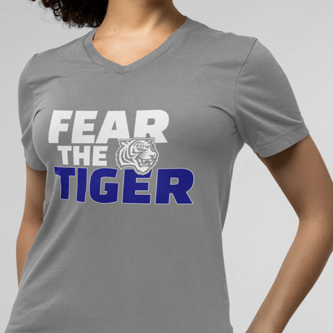 Fear The Tiger - Jackson State University (Women's V-Neck)
