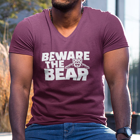Beware The Bear - Shaw University (Men's V-Neck)