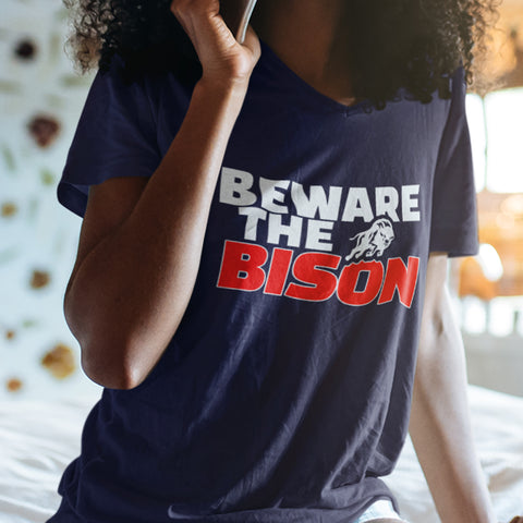 Beware The Bison - Howard University (Women's V-Neck)