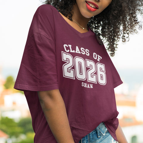 Shaw University Class of YYYY (Women's V-Neck)