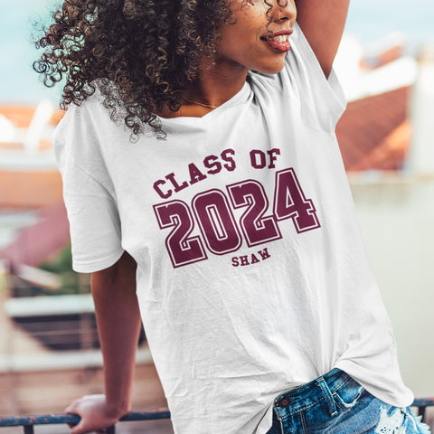 Shaw University Class of YYYY (Women's V-Neck)