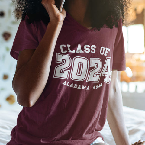 Alabama A&M Class of YYYY (Women's V-Neck)