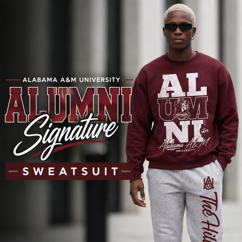 Alabama A&M AAMU Alumni Signature Series Sweatsuit - (Sweatshirt + Sweatpants)