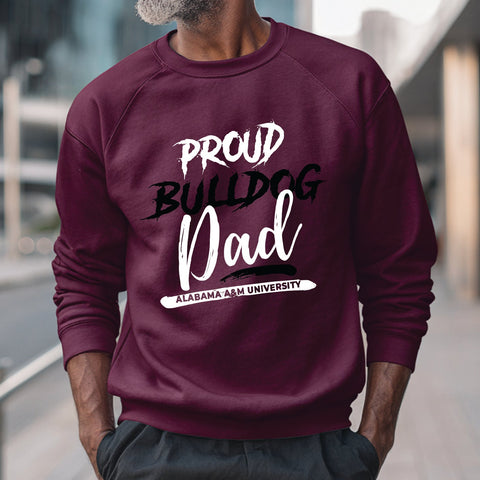 Proud AAMU Bulldog Dad (Unisex Sweatshirt) Alabama A&M University