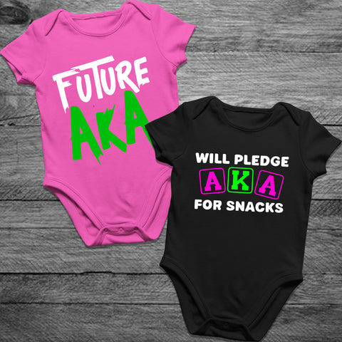 Alpha Kappa Alpha 2-Pack (Onesie) - AKA Infant Bodysuit