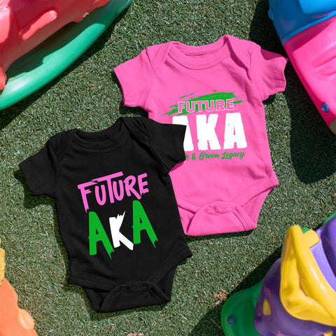 Alpha Kappa Alpha 2-Pack v.2 (Onesie) - AKA Infant Bodysuit
