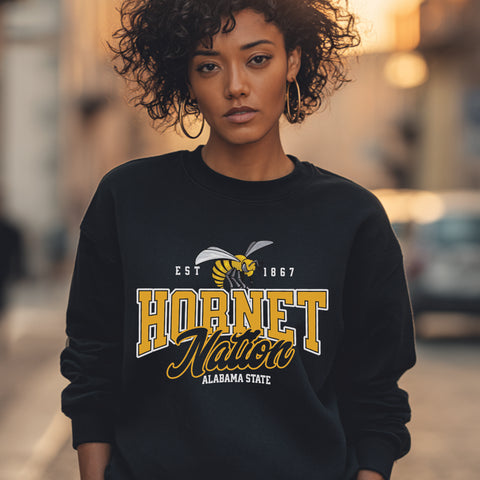 Hornet Nation - Alabama State University (Unisex Sweatshirt)
